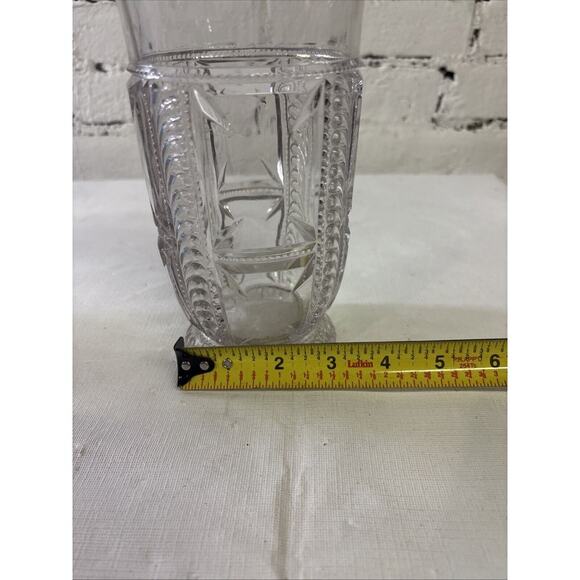 Antique Celery Vase US GLASS c1891. Feather Plume & Block. Excellent Condition. - Picture 8 of 9